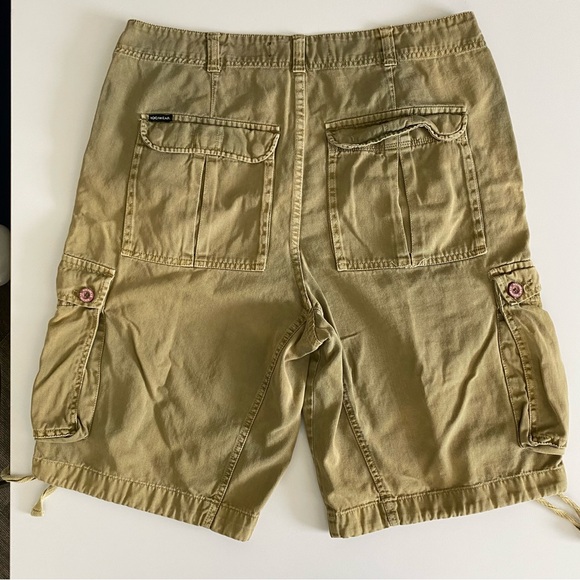 Rocawear Mens Heavy Khaki Tan Cargo Shorts w/Drawstrings size 36 - Picture 3 of 12